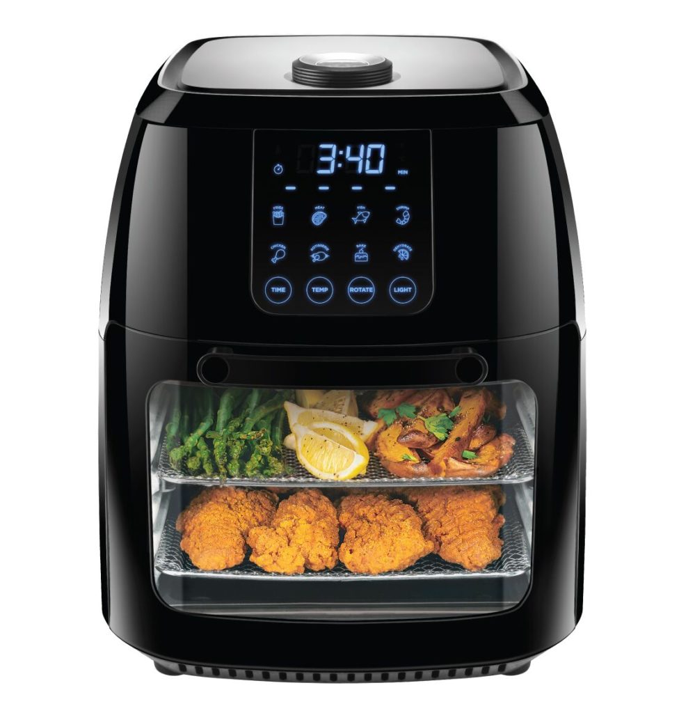 CHEFMAN Small Air Fryer Healthy Cooking, 3.7 Qt, Nonstick, User Friendly  and Digital Touch Screen, w/ 60 Minute Timer & Auto Shutoff, Dishwasher  Safe