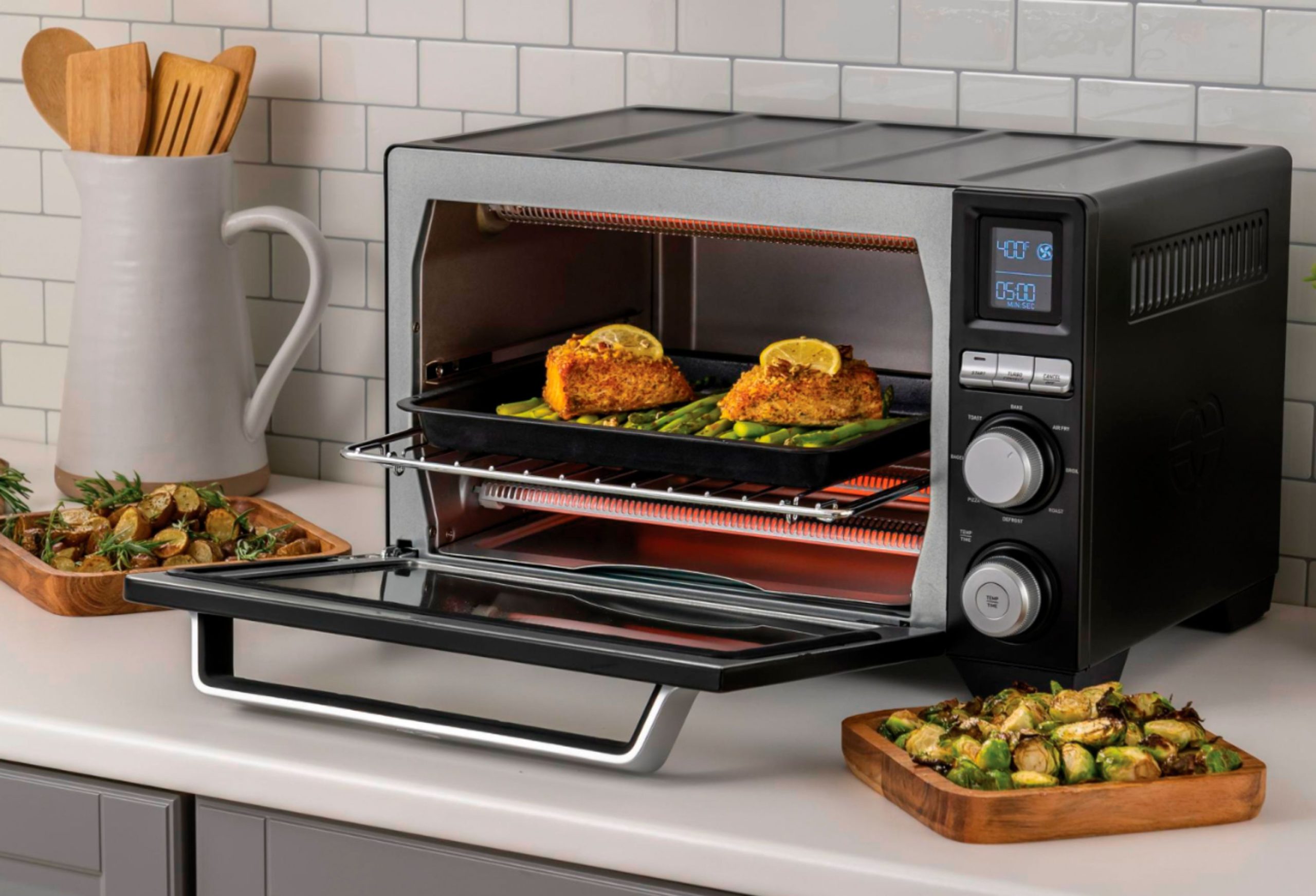 This sleek Calphalon hybrid air fryer and convection oven is $80